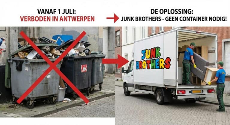 Geen container nodig voor extra afval, Junk Brothers biedt een slimme oplossing.